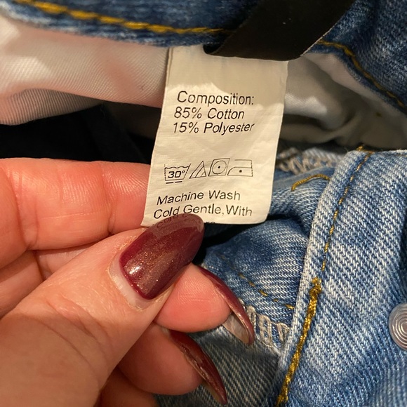 SHEIN size small, wide leg denim. Medium wash. - Picture 6 of 7